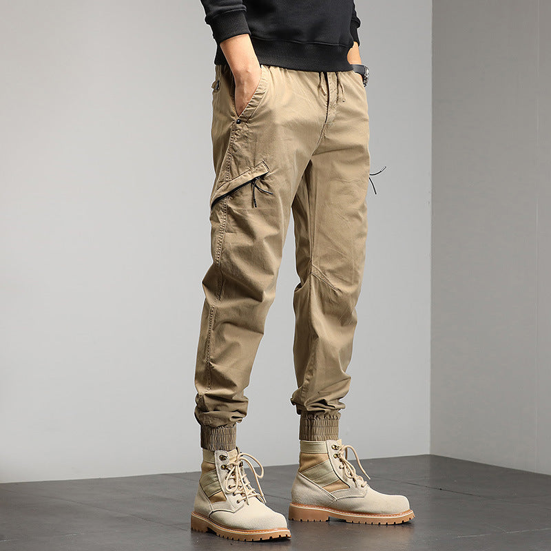 Herren Utility-Cargohose im Joggerstil mit Gummibündchen und Multifunktions‑Taschen Shop Nory