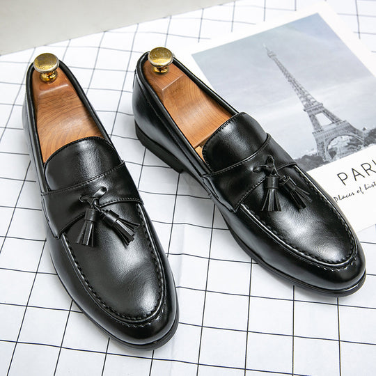 Herren klassische Tassel-Lederloafer mit Mokassinnaht, gepolsterter Komfortinnensohle und rutschfester Gummilaufsohle Shop Nory