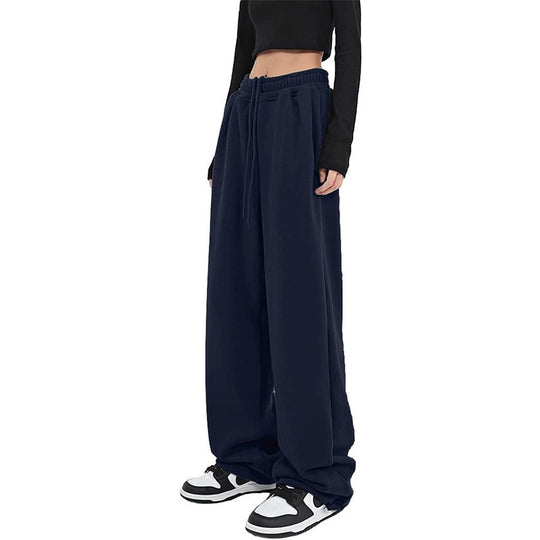 Damen nan locker fallende Sweatpants mit extra weitem Bein, hohem Bund und Kordelzug Shop Nory