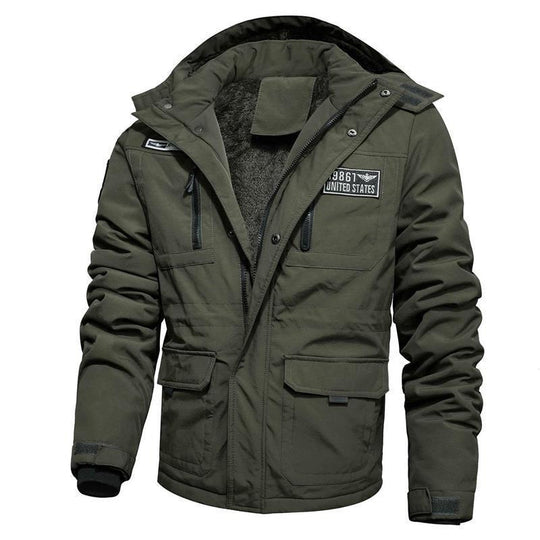 Herren Thermo-Fieldjacke mit Teddyfleece-Innenfutter, Utility-Taschen und winddichter Front Shop Nory