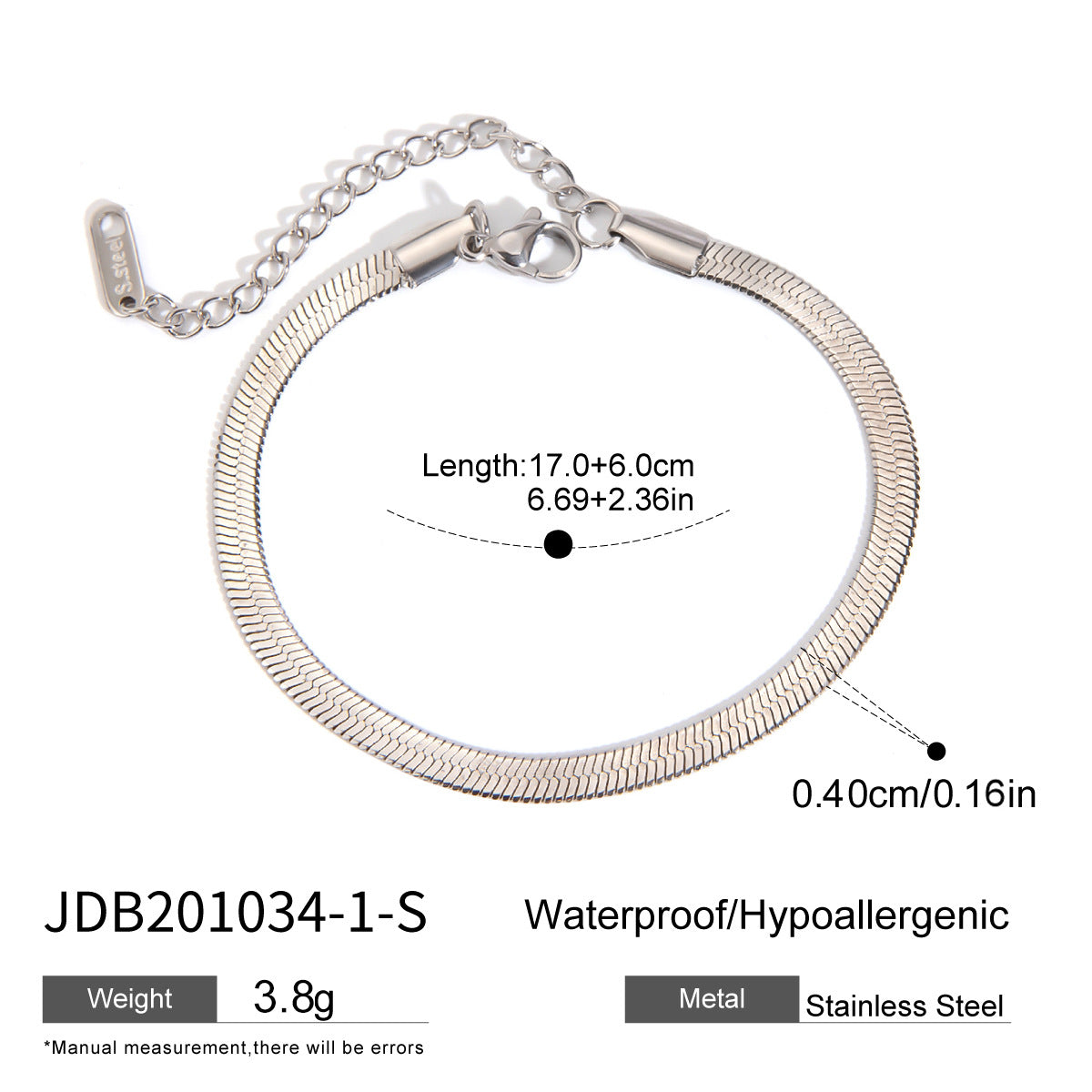 Damen Edelstahlarmband mit hypoallergener und wasserdichter Beschichtung Shop Nory