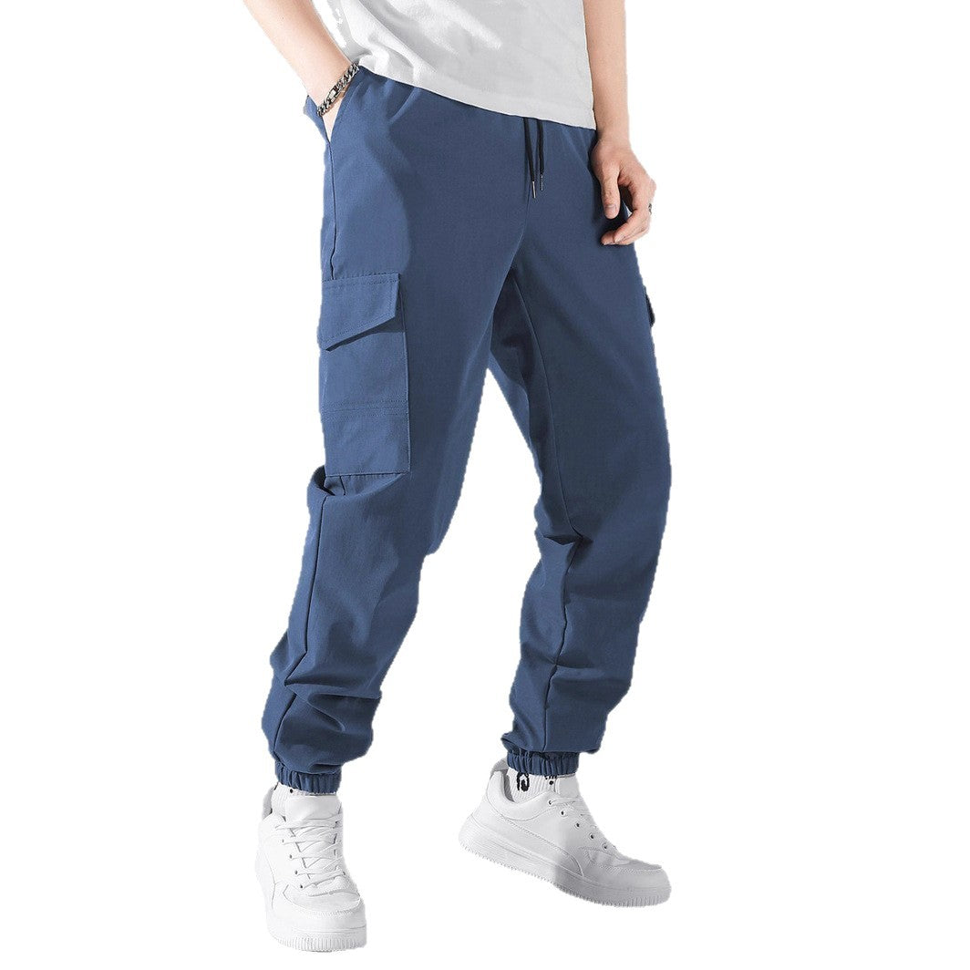 Herren Technische Cargo-Jogginghose im Utility‑Stil mit Klappentaschen & elastischen Knöchelbündchen Shop Nory