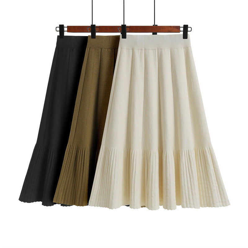 Damen Plissierter Maxi-Rock mit stylishen Falten Shop Nory