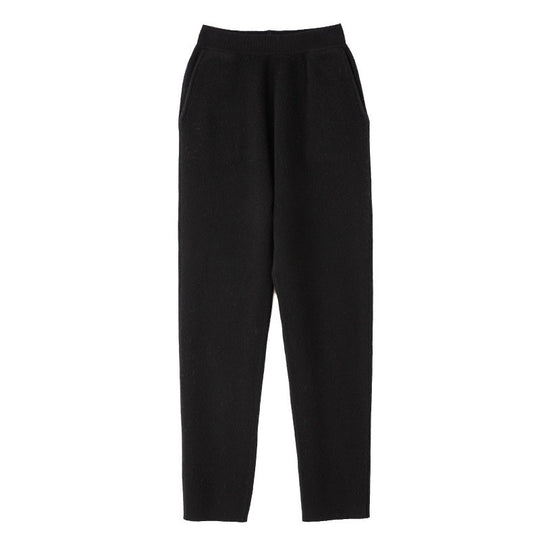Damen Kaschmir‑Optik Strickhose mit elastischem Bund, konischer Silhouette und Eingrifftaschen Shop Nory