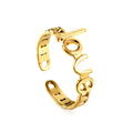 Damen moderner Offener Ring mit trendigem Schriftzug Liebe Shop Nory