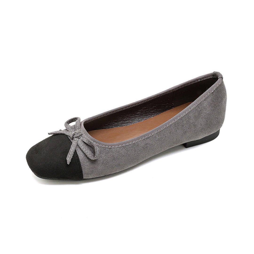 Damen elegante Ballerinas mit modischem Schleifenakzent und hochwertigem Obermaterial