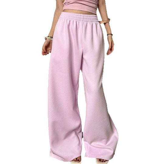 Damen nan weite Loungehose mit elastischem Bund, seitlichen Eingrifftaschen und fließendem Bein Shop Nory