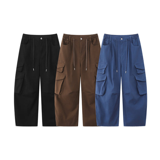 Damen Utility-Cargo-Culotte mit weitem Bein, elastischem Bund und Pattentaschen Shop Nory