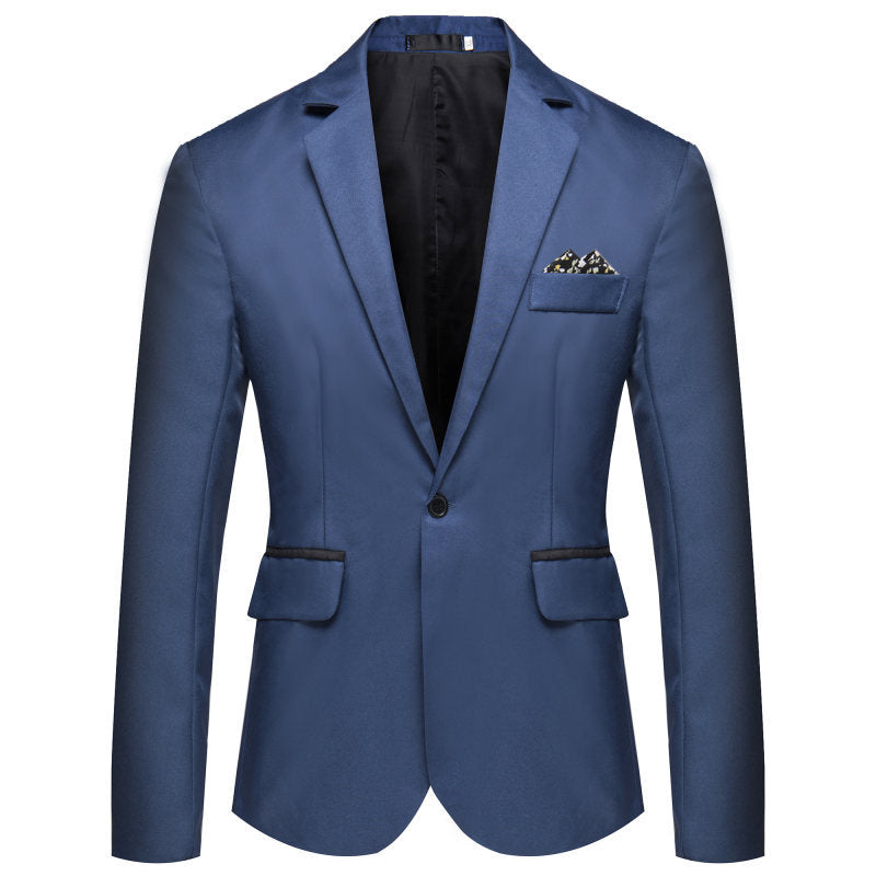 Herren Slim-Fit Smoking-Sakko mit Ein-Knopf‑Verschluss und kontrastierten Pattentaschen Shop Nory
