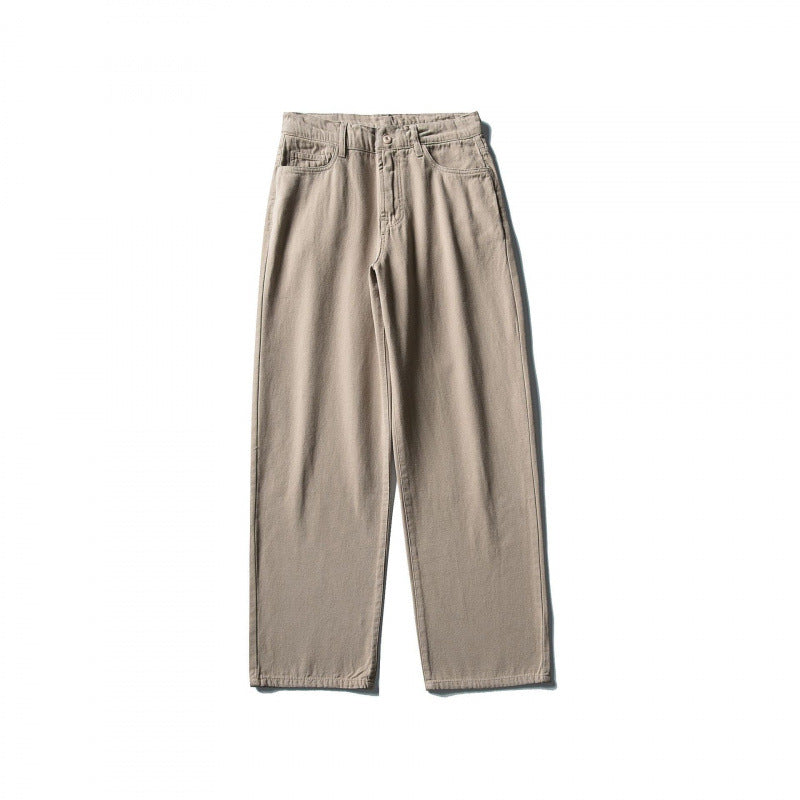 Herren Gerade geschnittene Komfort-Canvashose mit hohem Bund Shop Nory
