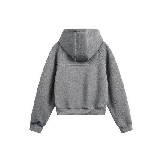 Unisex Kapuzen-Sweatjacke mit Zwei-Wege-Reißverschluss und Boxy-Schnitt Shop Nory