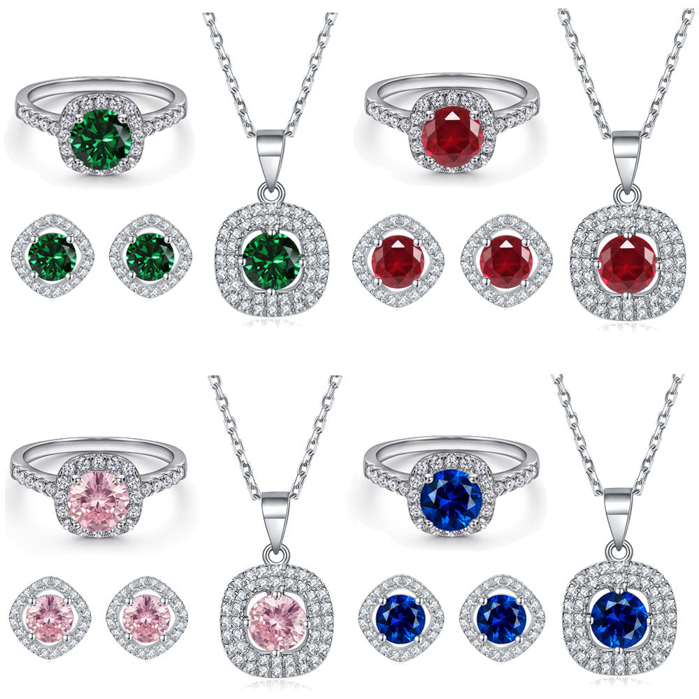 Damen Verlobungsring mit elegantem quadratischem Edelstein und funkelnden Zirkonia Shop Nory