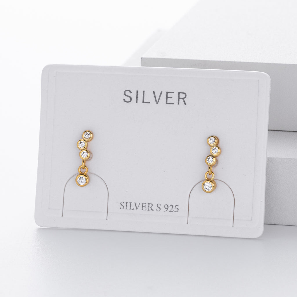 Damen Ohrhänger mit funkelnden Zirkonia in hochwertigem 925 Sterling Silber Shop Nory