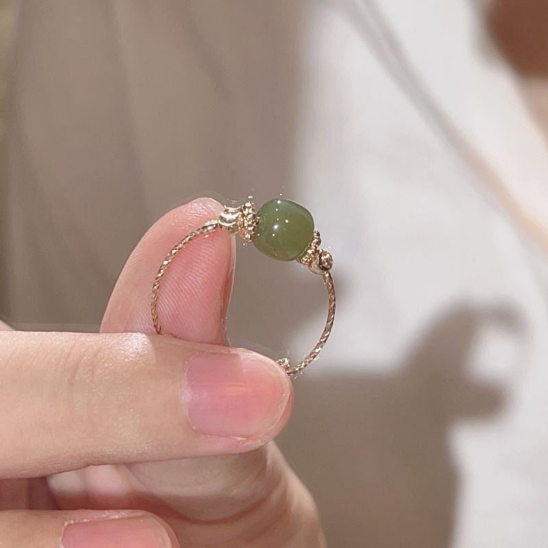 Damen zarter Ring mit eleganter Edelsteinfassung Shop Nory