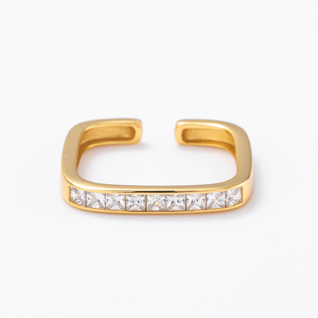 Damen Offener Ring mit luxuriösem Zirkonbesatz aus 925 Sterlingsilber Shop Nory