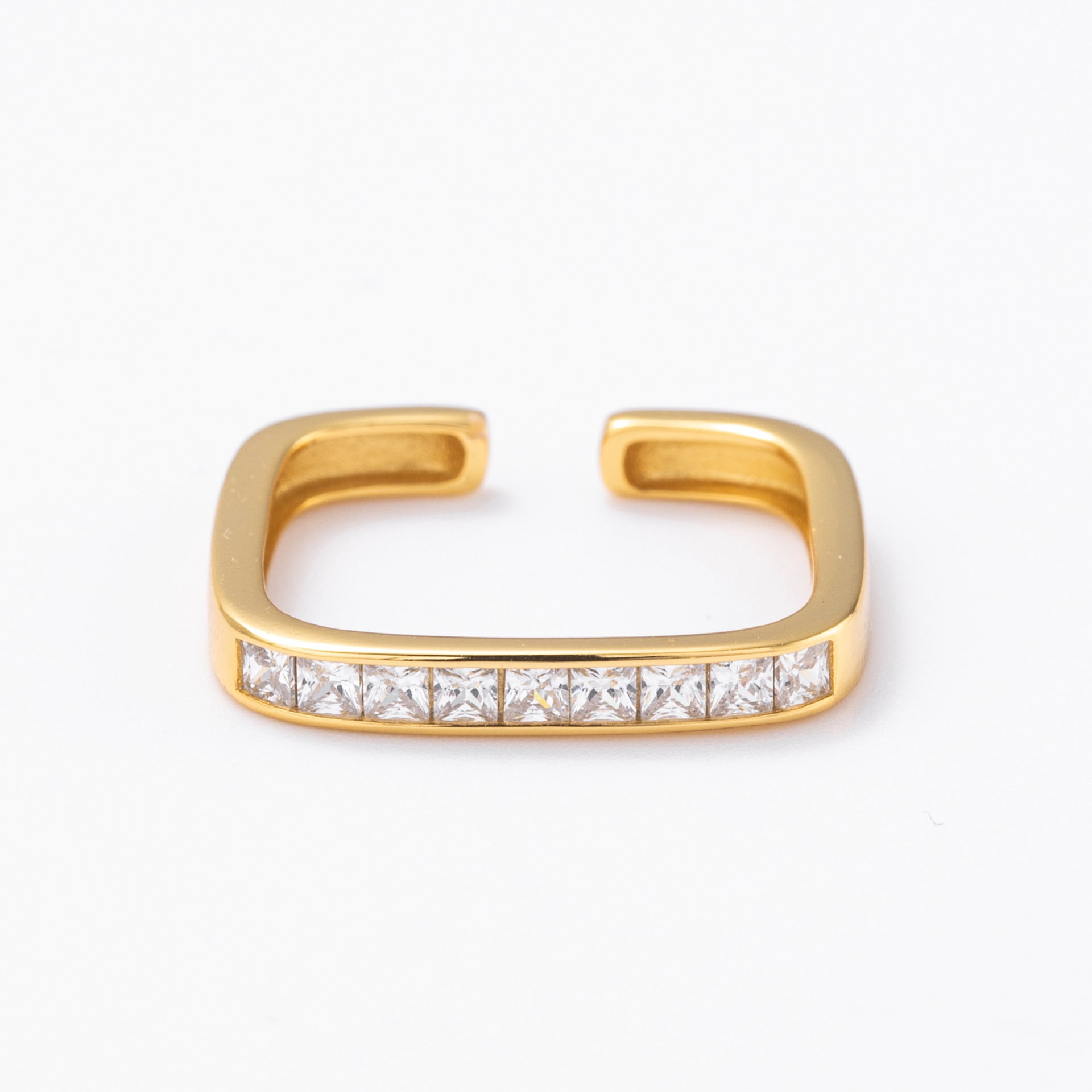 Damen Offener Ring mit luxuriösem Zirkonbesatz aus 925 Sterlingsilber Shop Nory