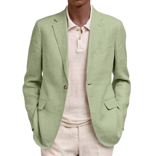 Herren nan leichtes Leinen-Sakko mit unstrukturierter Silhouette und Pattentaschen Shop Nory