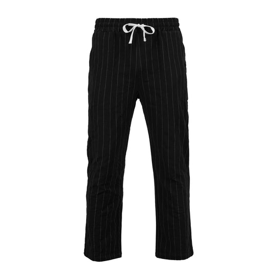 Herren Entspannte Pinstripe-Freizeithose mit elastischem Bund und Kordel Shop Nory