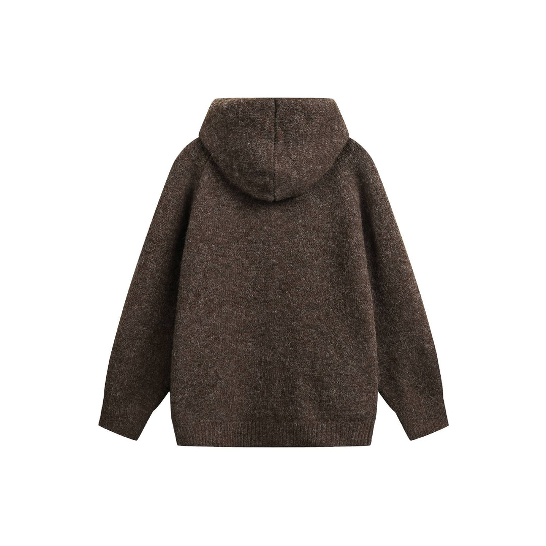 Damen Wollmix‑Cape‑Cardigan mit Kapuze, Knopfleiste und Raglanärmeln Shop Nory