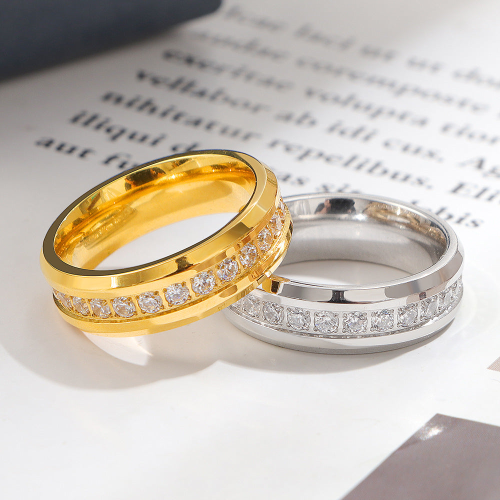 Damen eleganter Ring mit funkelndem Kristallbesatz Shop Nory