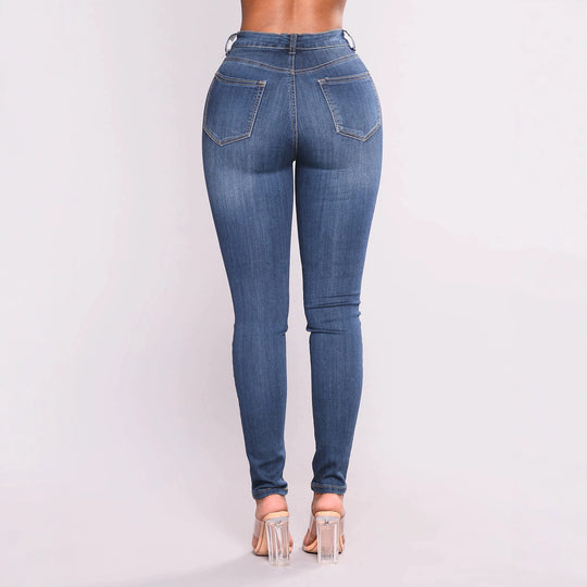 Damen Hochtaillierte Shaping-Skinny-Jeans mit sichtbarer Knopfleiste Shop Nory