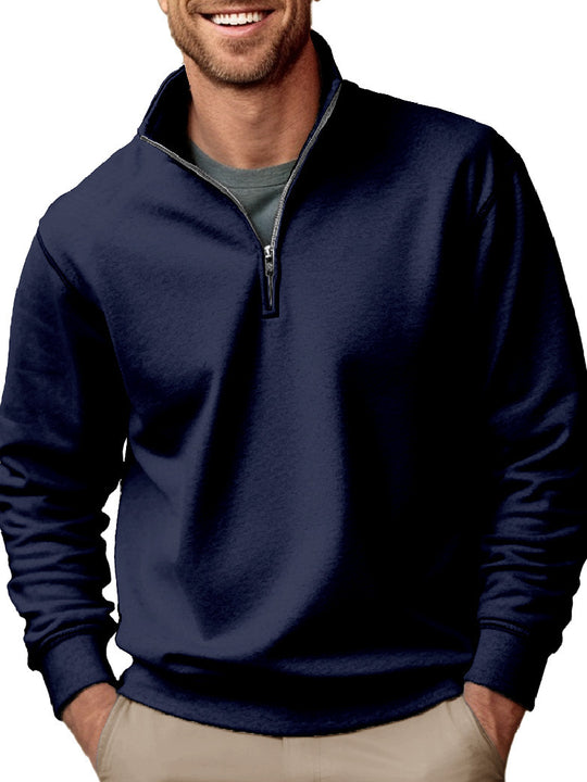 Herren nan Halbzip-Sweatshirt mit Stehkragen und weichem Fleece-Innenfutter Shop Nory