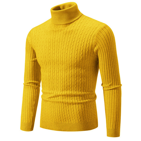 Herren Rollkragenpullover mit Zopfstrick und schlanker Passform Shop Nory