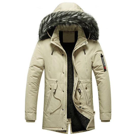 Herren Wattierter Winterparka mit Kapuze und Kunstfellbesatz, wasserabweisend und thermoisoliert Shop Nory