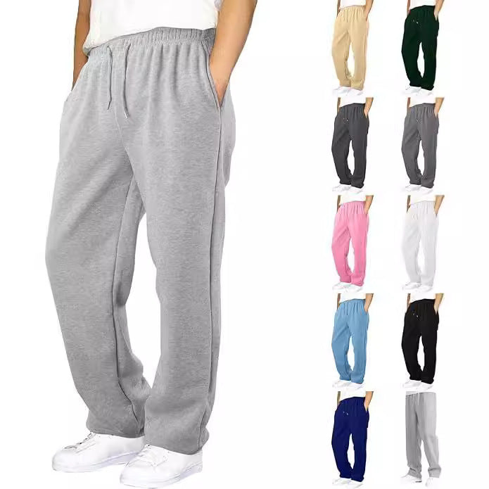 Herren nan Relaxed-Fit Sweatpants mit geradem Bein Fleece-Innenfutter und elastischem Kordelbund Shop Nory