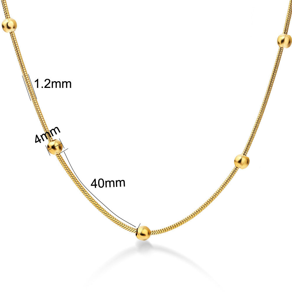 Damen elegante Halskette mit stylischen Kugeldetails Shop Nory