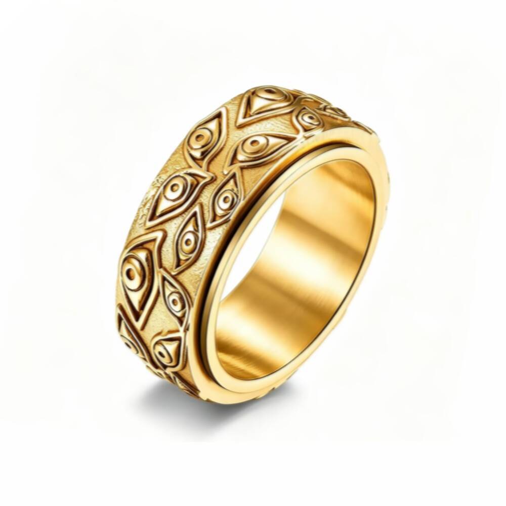 Herren Ring mit kunstvollem Augenmotiv und luxuriöser Oberflächenverarbeitung Shop Nory