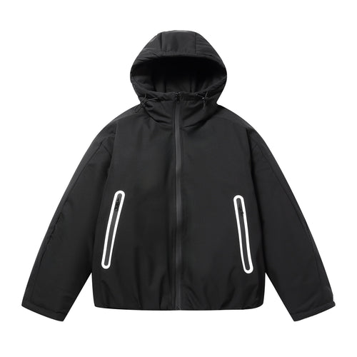 Unisex Kurzboxy Wetterschutz‑Pufferjacke mit Kapuze und versiegelten Reißverschlüssen Shop Nory