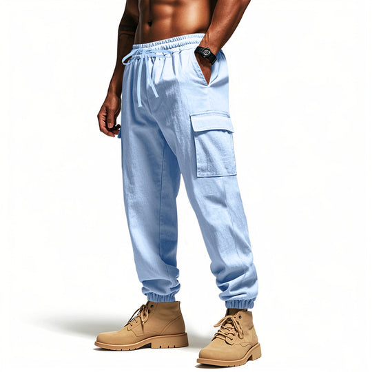 Herren Utility-Cargo-Jogger mit elastischem Bund, Kordelzug und großem Seitentaschen‑Panel Shop Nory
