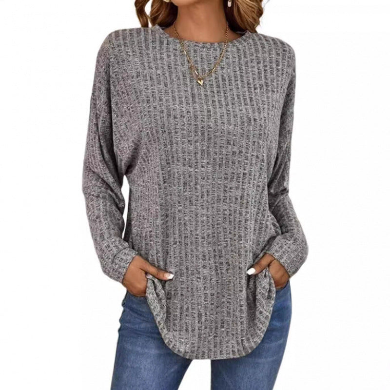 Damen Oversized Struktur-Strickpullover mit Rundhals und Eingrifftaschen Shop Nory