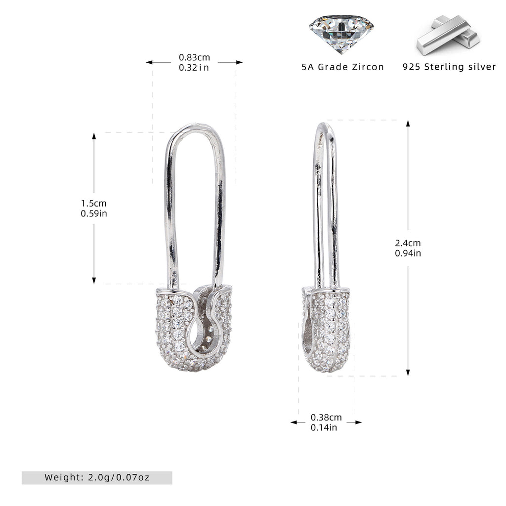 Damen Ohrhänger mit luxuriösem Zirkonbesatz aus hochwertigem 925 Sterling Silber Shop Nory