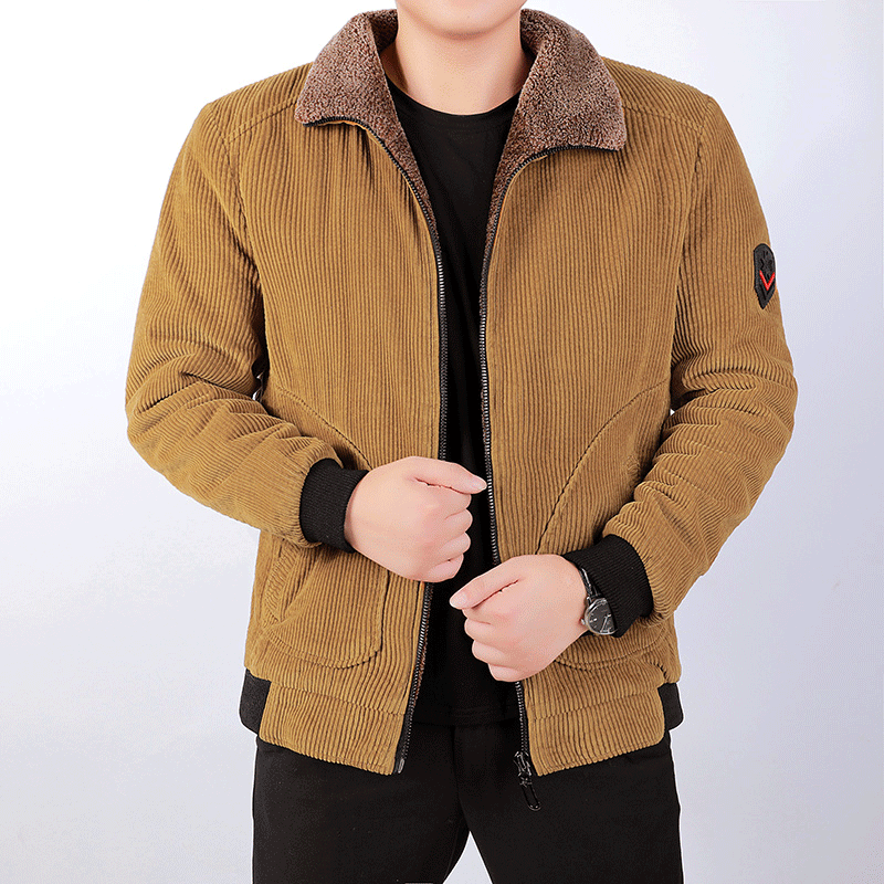 Herren Cord-Blouson mit Sherpa-Kragen und wärmender Teddyfutter-Innenseite Shop Nory