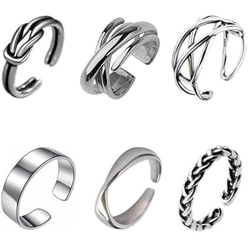Damen moderner Edelstahlring mit glänzender Oberfläche Shop Nory