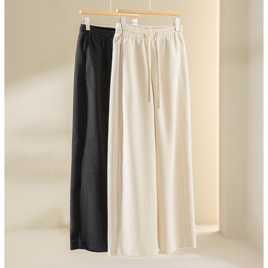 Damen Weite Komfort-Strickhose mit Gummibund und Tunnelzug Shop Nory