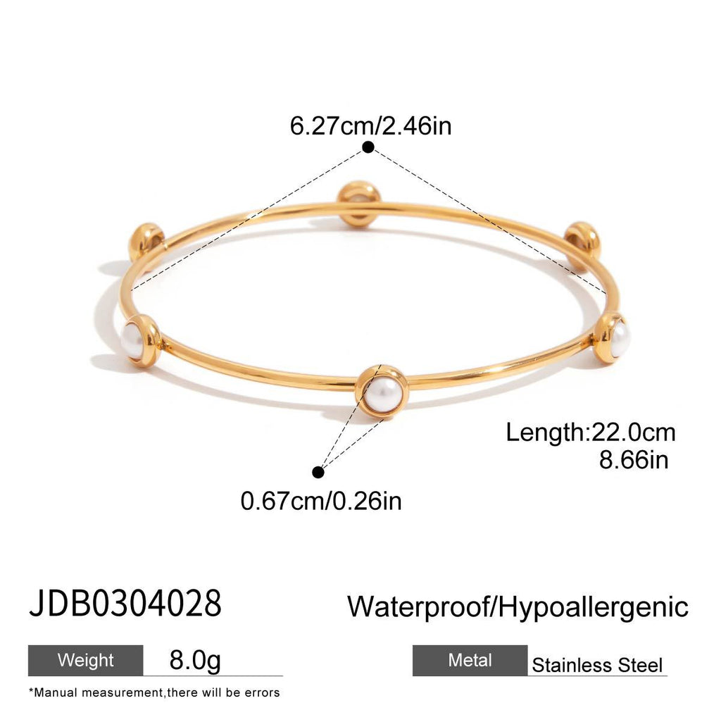 Damen Armreif mit funkelnden Kristallakzenten aus hypoallergenem Edelstahl Shop Nory