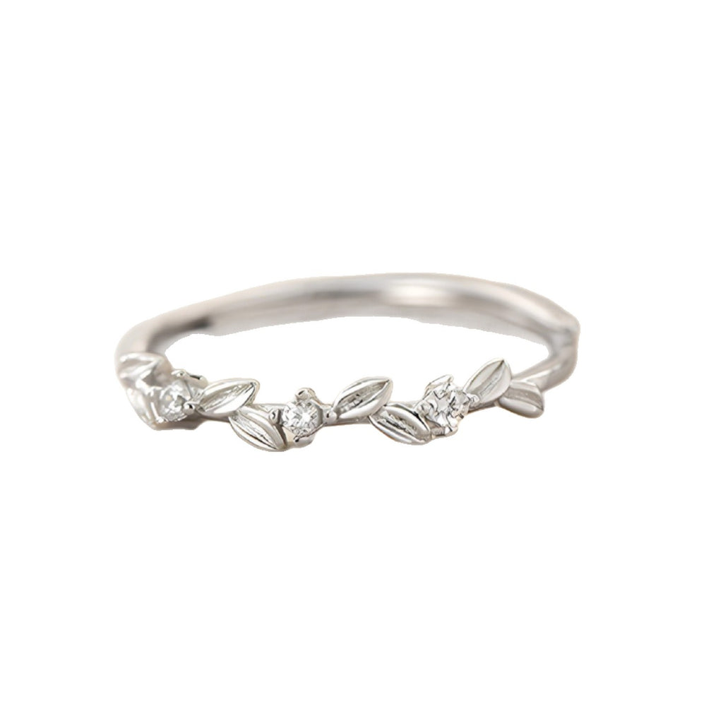 Damen Eleganter und filigraner Silberring mit Zirkonia-Steinen Shop Nory
