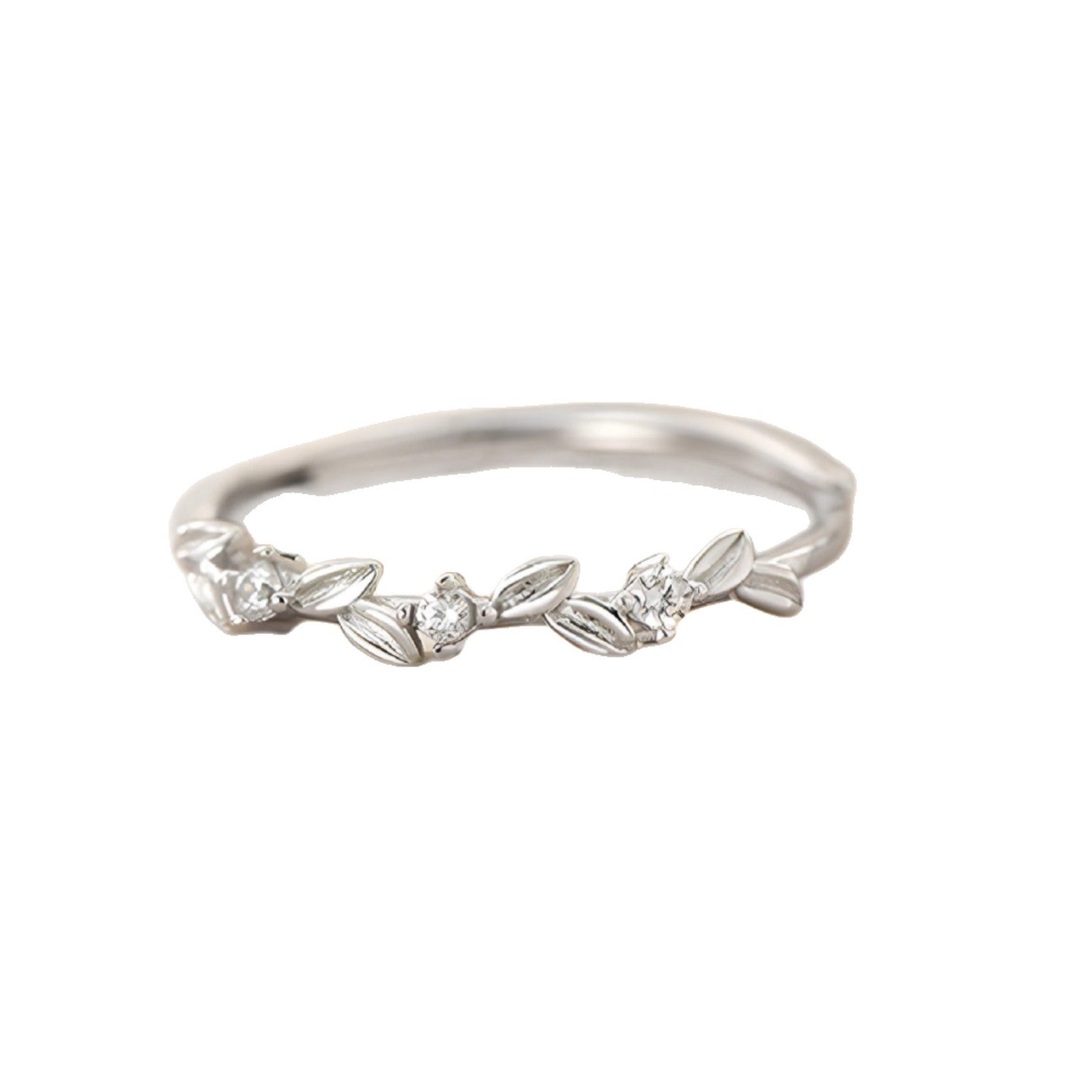 Damen Eleganter und filigraner Silberring mit Zirkonia-Steinen Shop Nory