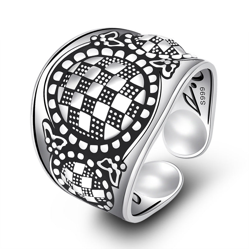 Damen Offener Ring mit kunstvollem Geldsymbol-Design Shop Nory