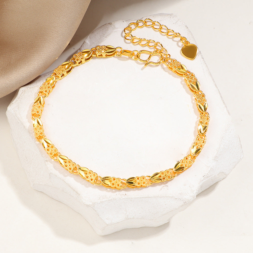 Frauen Elegante Blumen-inspirierte Link-Armband Shop Nory