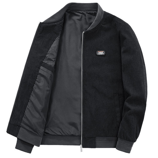 Herren Cordjacke im Bomber-Style mit Feincord, Reißverschluss und gefüttertem Inneren Shop Nory