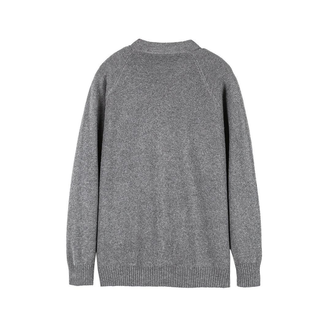 Unisex Boxy Strickzipjacke mit Reißverschluss und strukturierter Teilungsnaht Shop Nory