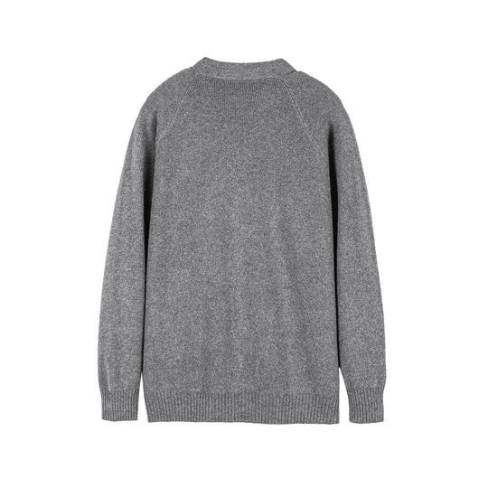 Unisex Boxy Strickzipjacke mit Reißverschluss und strukturierter Teilungsnaht Shop Nory