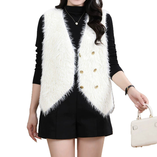 Damen Flauschige Strickweste Shop Nory