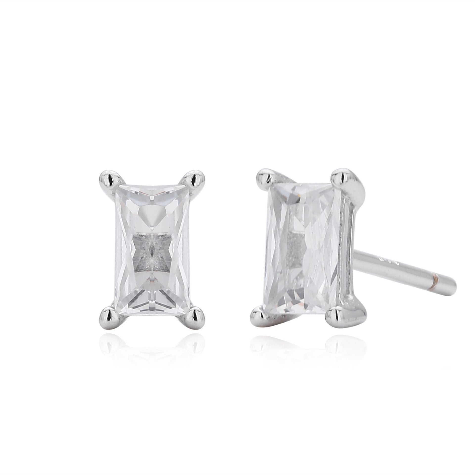 Damen Ohrstecker aus 925er Sterling Silber mit hochwertigem 5A Zirkon Shop Nory