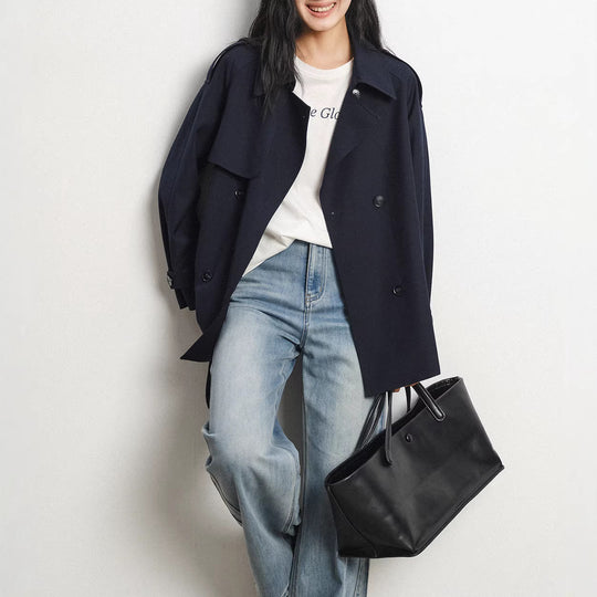 Damen Modischer Trenchcoat mit tailliertem Schnitt Shop Nory