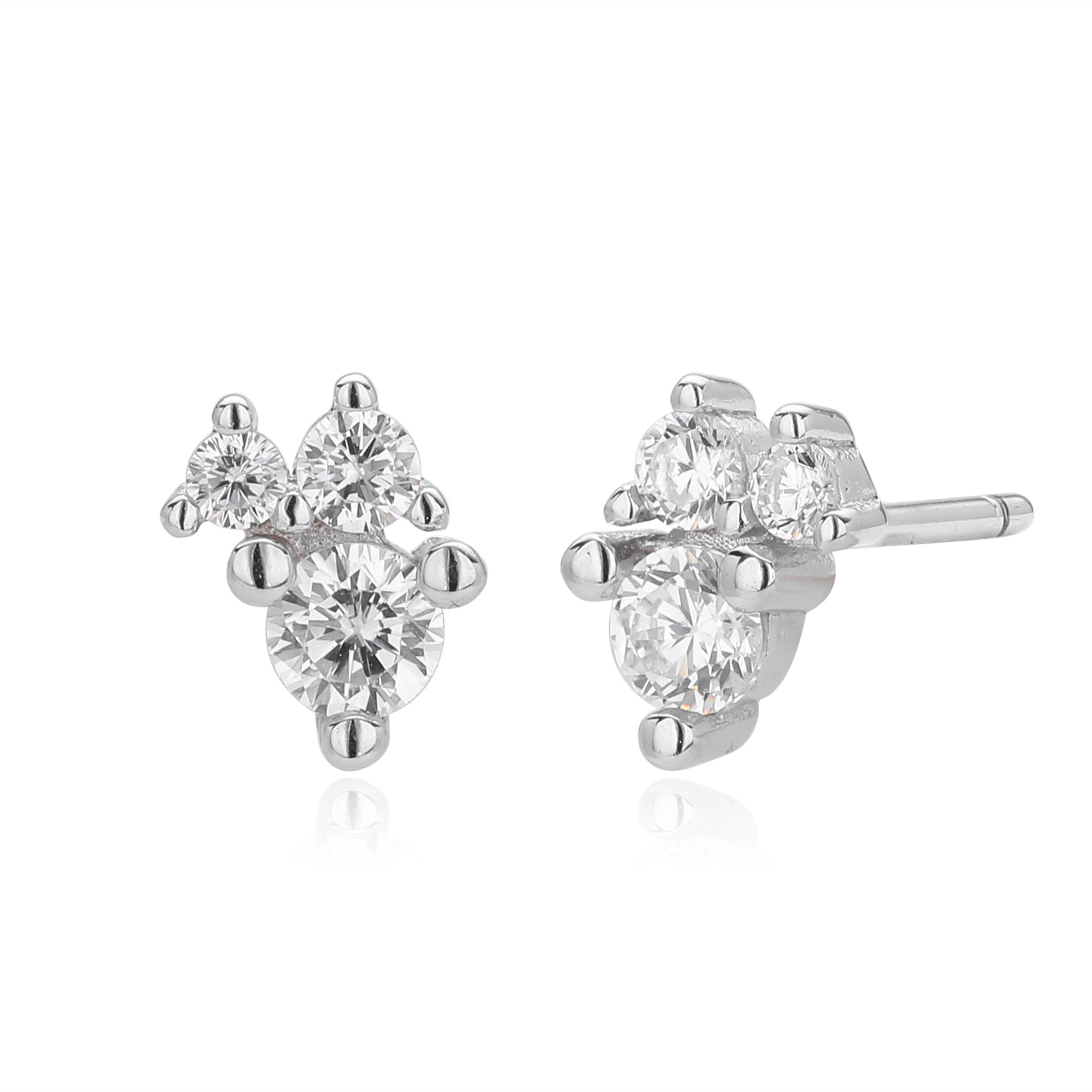 Damen Ohrstecker mit funkelnden 5A Zirkonsteinen und hochwertigem 925 Sterling Silber Shop Nory
